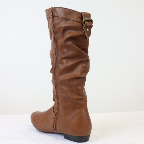 Brown Slouch Midcalf Boots - Picture 4 of 4